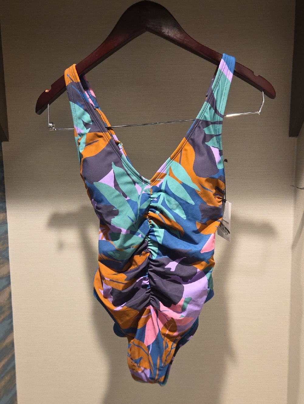 Shade & Shore, Tropical Print,  One-Piece Swimsuit